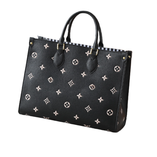BLACK & WHITE-LV TOTE
